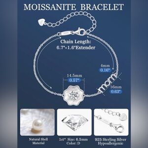 Moissanite Sterling Silver Bracelet!